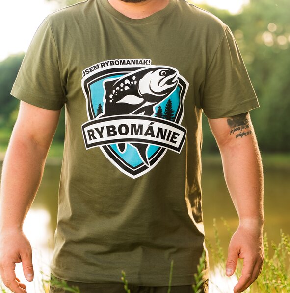 Tričko Rybománie khaki